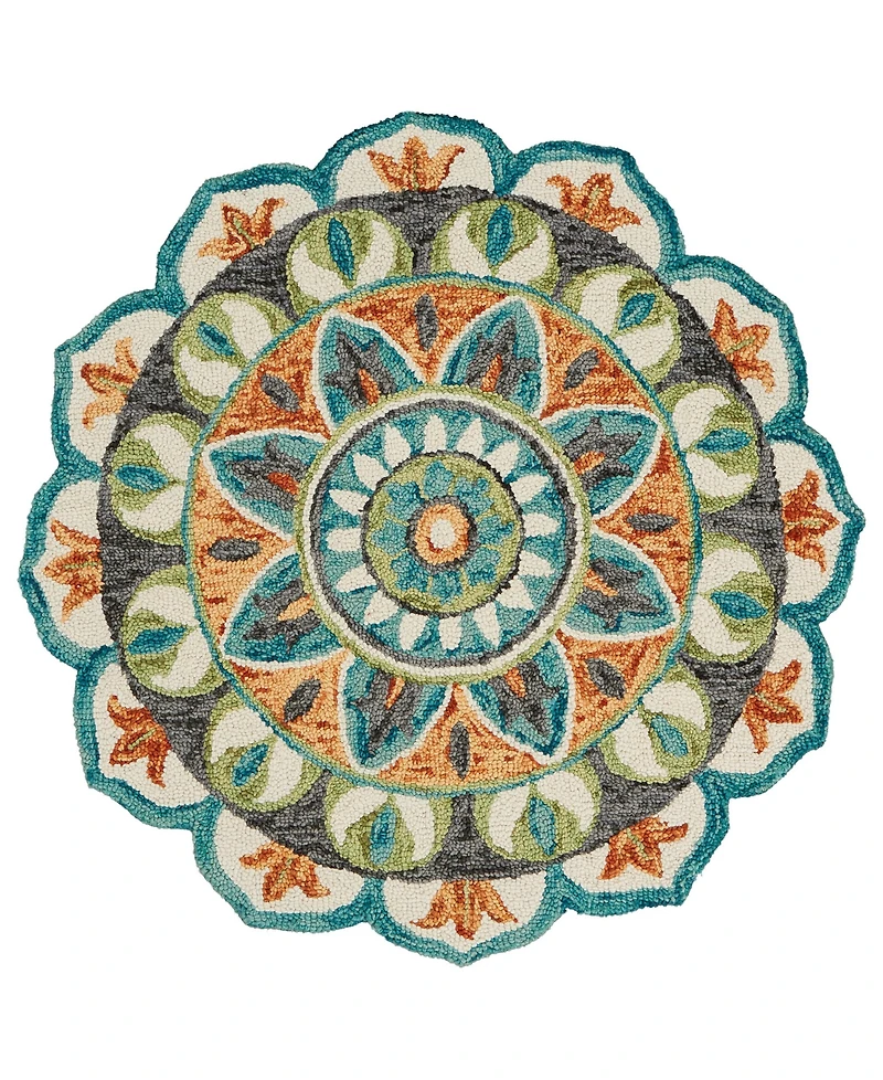 Lr Home Radiance Rdc-085 4' x 4' Round Area Rug