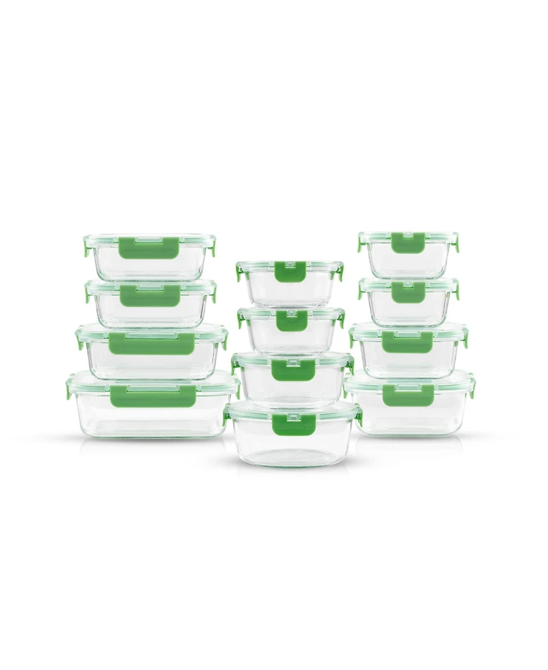 JoyJolt 24-Pc. Glass Storage Containers with Lids
