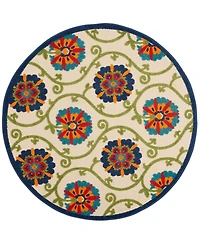 Nourison Home Aloha ALH19 4' x 4' Round Outdoor Area Rug