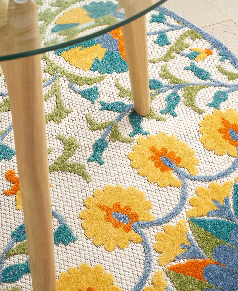 Nourison Home Aloha ALH22 4' x 4' Round Outdoor Area Rug