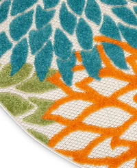 Nourison Home Aloha ALH05 4' x Round Outdoor Area Rug