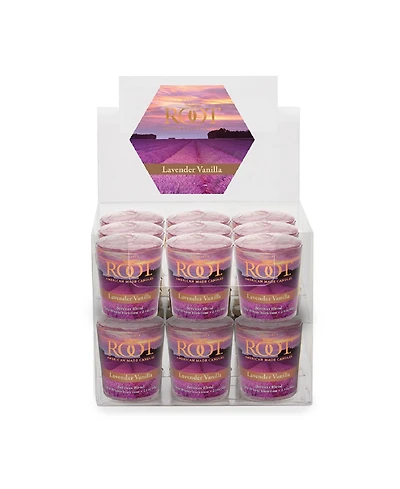 Votive Lavender Vanilla 20 Hour Candles Set, 18 Piece