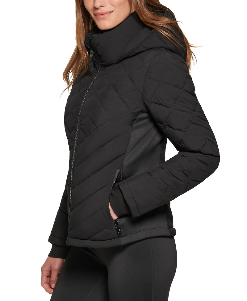 Calvin Klein Womens Side-Panel Hooded Packable Puffer Coat, Created for Macys