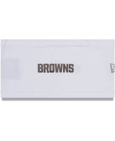 Men's White Cleveland Browns Official Training Camp Coolera Headband
