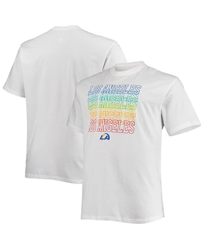 Men's Fanatics White Los Angeles Rams Big and Tall City Pride T-shirt
