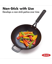 Oxo Obsidian Carbon Steel 12" Wok