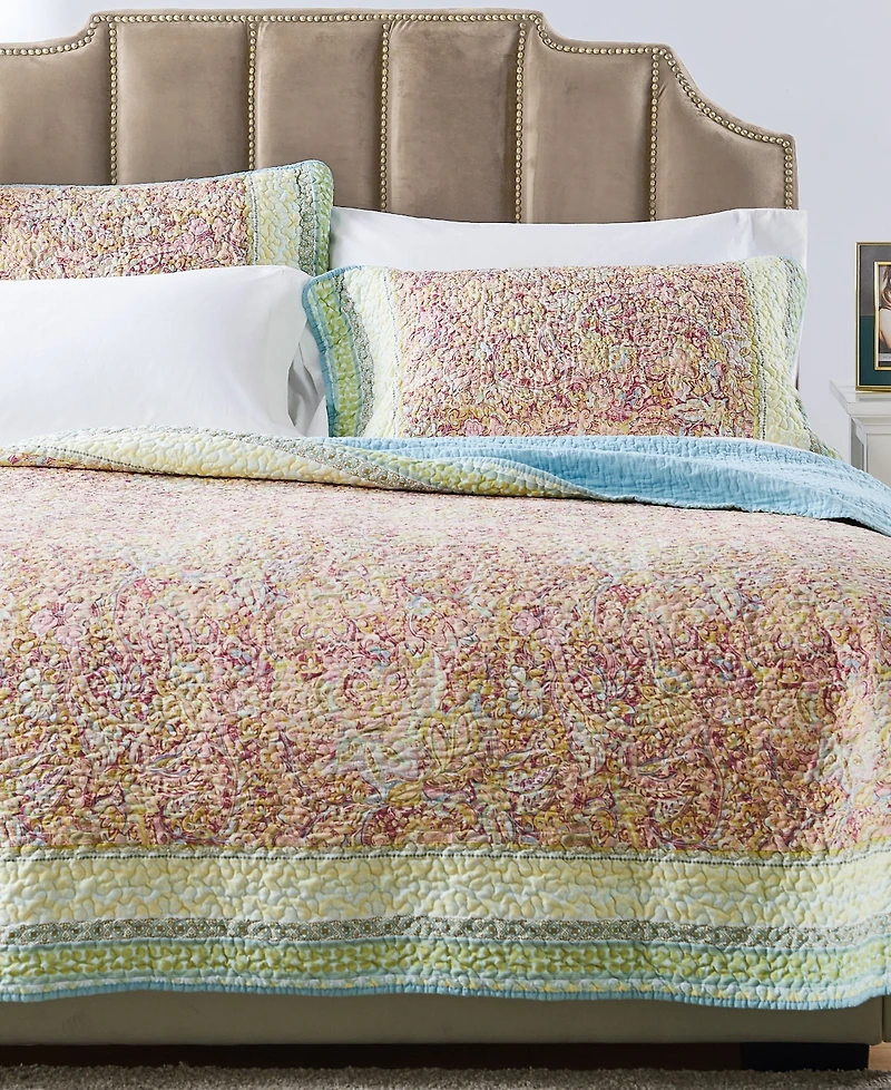 Greenland Home Fashions Palisades Pastel 3-Pc. Quilt Set, Full/Queen