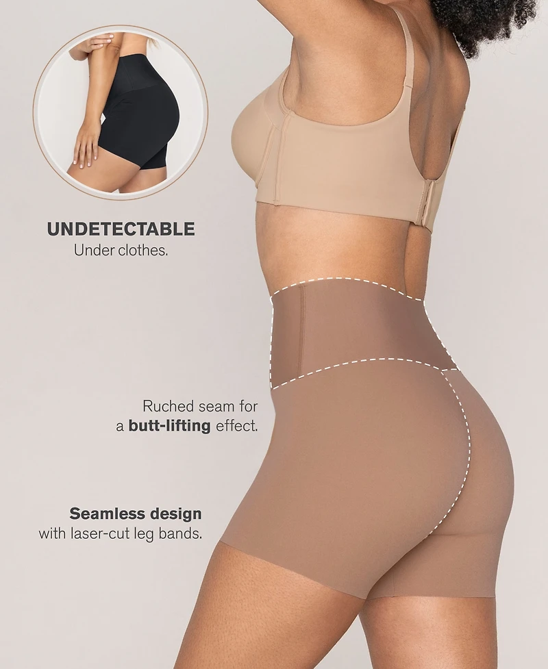 Leonisa Women's Stay-In-Place Seamless Slip Shorts