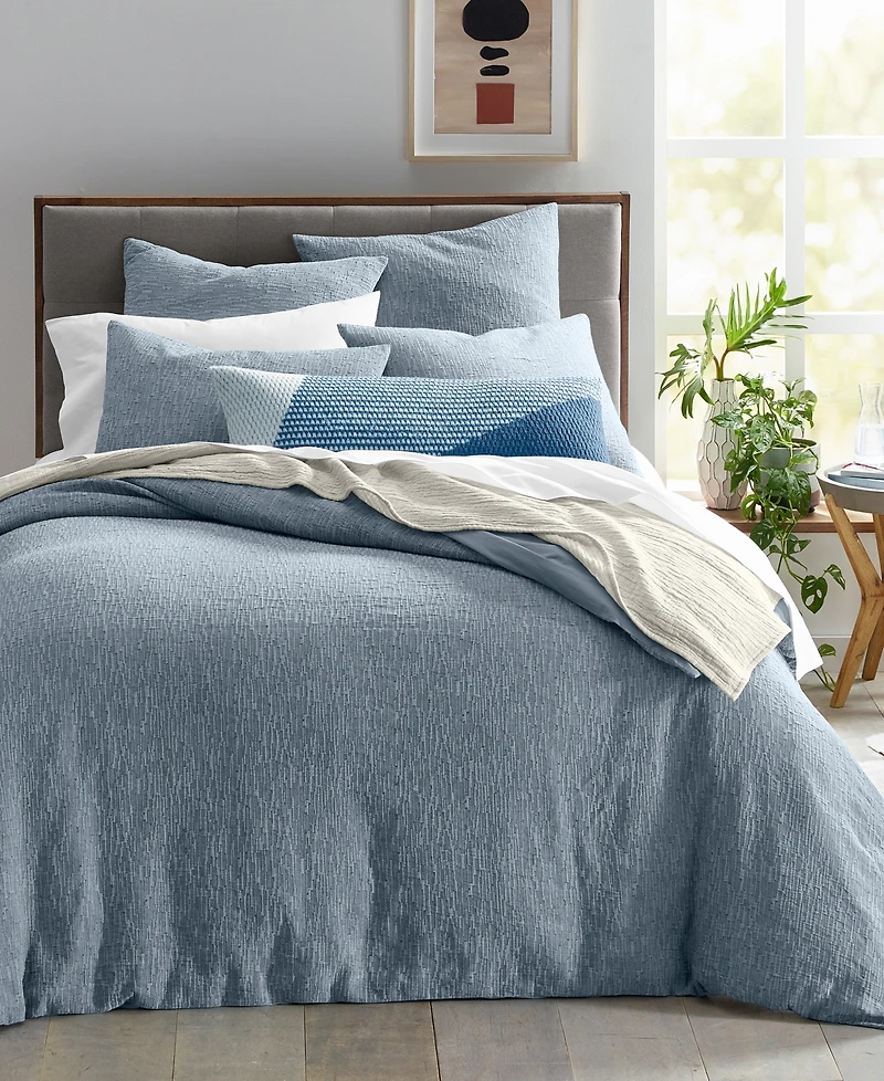 Last Act! Oake Ripple Matelasse 3-Pc. Duvet Cover Set, Full/Queen, Exclusively at Macy's