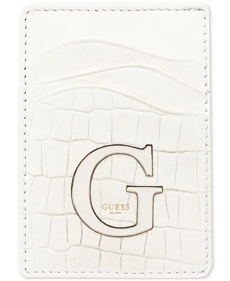 Guess Men's Senda Croc-Embossed Leather Rfid Card Case