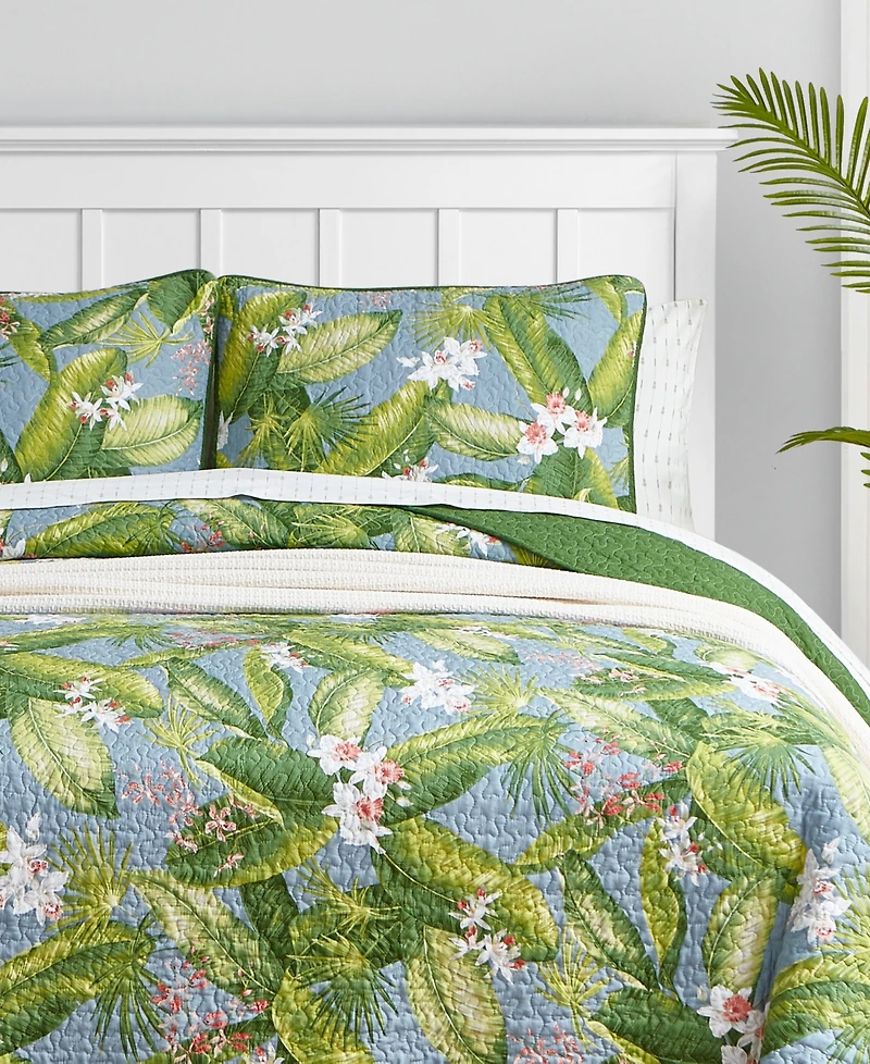 Tommy Bahama Home Aregada Dock Reversible 3 Piece Quilt Set, Full/Queen
