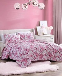Betsey Johnson 3 Piece Floral Vineyard Quilt Set, King