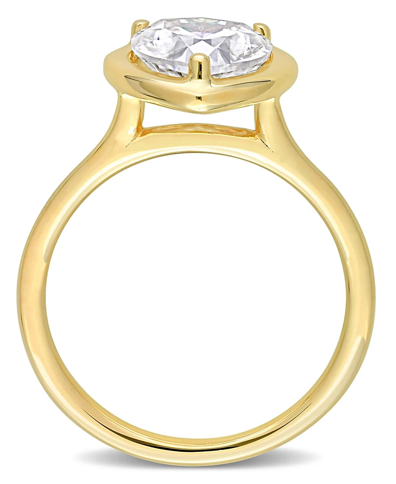 Moissanite 10K Gold Heart Solitaire Engagement Ring
