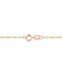 14K Rose Gold Garnet and Diamond Halo Necklace