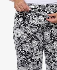 White Mark Plus Floral Paisley Palazzo Pants