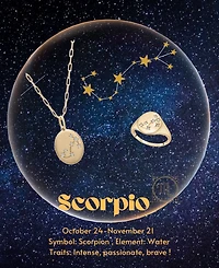 Wrapped Diamond Scorpio Constellation Ring (1/20 ct. t.w.) in 10k Gold, Created for Macy's