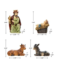 Glitzhome Resin Nativity Figurine Set