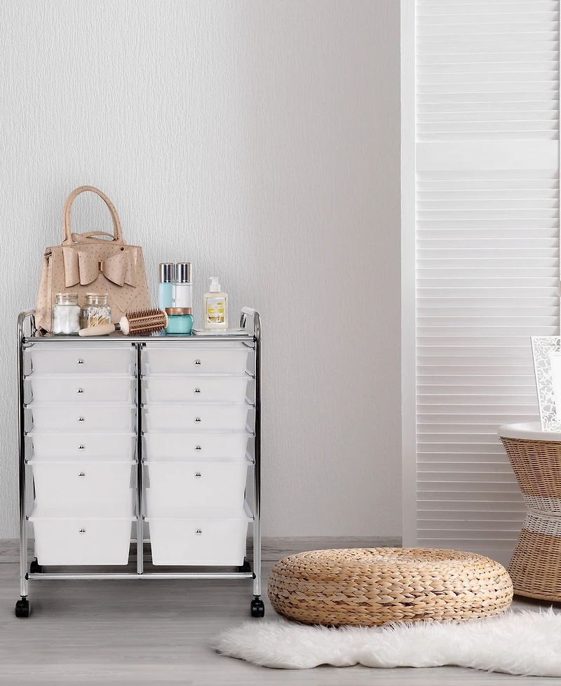 Seville Classics Multi-Use 12-Drawer Organizer Cart