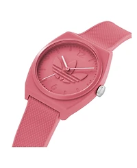 adidas Unisex Three Hand Project Two Pink Resin Strap Watch 38mm