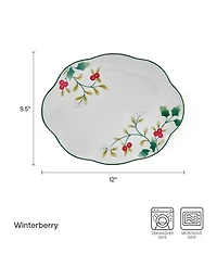Winterberry Holiday Platters, Set of 2