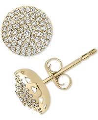 Wrapped in Love Diamond Circle Stud Earrings (1/2 ct. t.w.) in 14k Gold, Created for Macy's