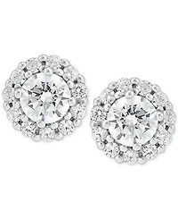 Grown With Love Igi Certified Lab Grown Diamond Halo Stud Earrings (2 ct. t.w.) in 14k White Gold