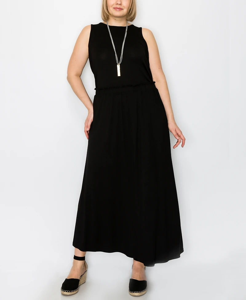 Coin 1804 Plus Elastic Waist Maxi Skirts