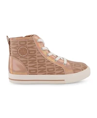 Dkny Big Girls All Over Logo High Top Sneakers