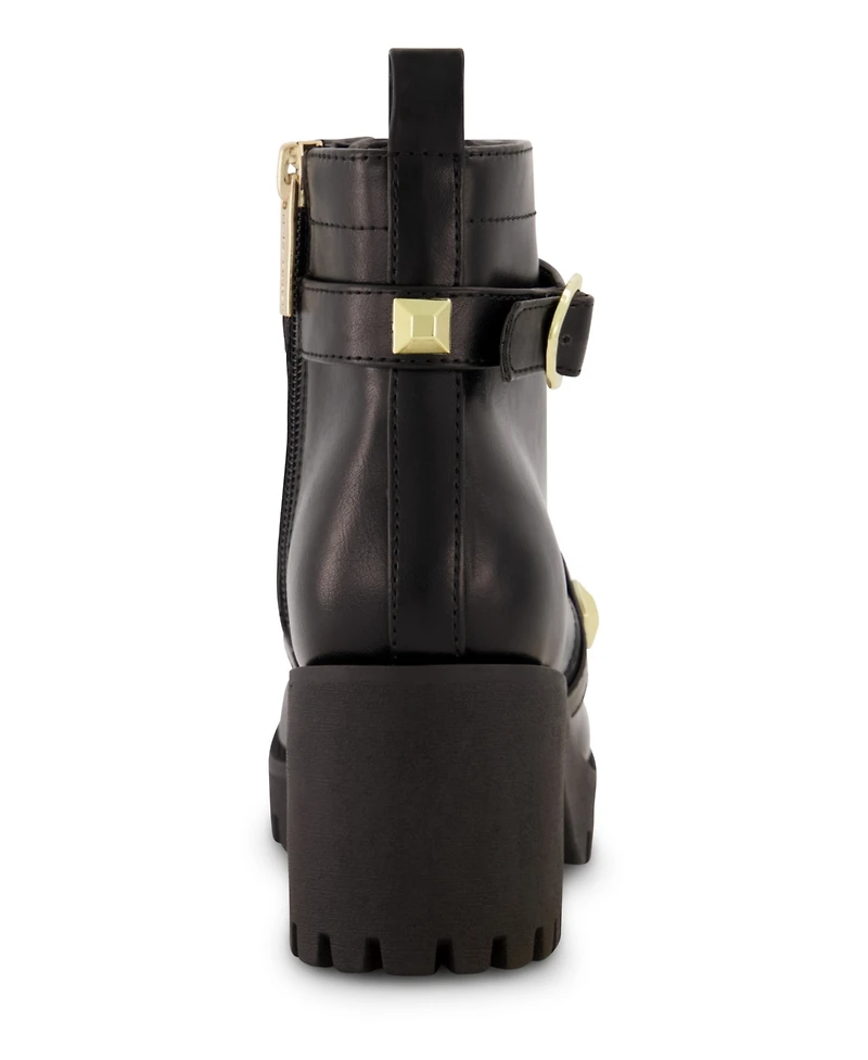 Marc Fisher Big Girls Block Heel Pyramid Ankle Booties