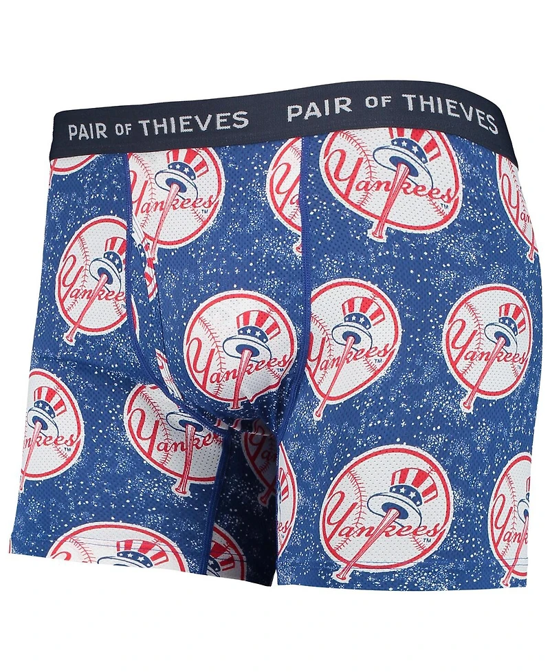 Men's Pair Of Thieves Navy, Blue New York Yankees Super Fit 2-Pack Boxer Briefs Set