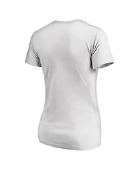 Women's Fanatics White Phoenix Suns Primary Logo Team V-Neck T-shirt