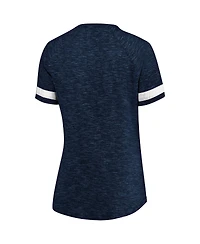 Women's Fanatics Navy and White Utah Jazz Showtime Winning with Pride Notch Neck T-shirt