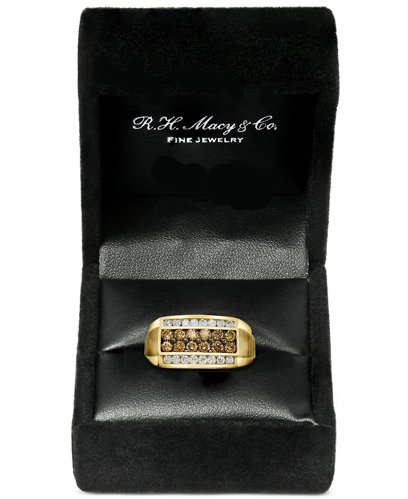 Effy Men's Multi-Color Diamond Ring (1-3/8 ct. t.w.) 14k Gold