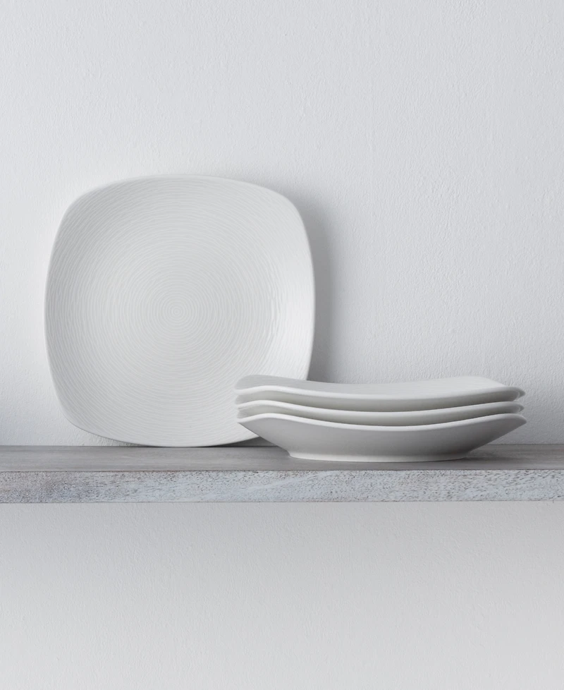 Noritake Swirl Square Salad Plates, Set of 4
