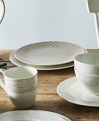 Noritake Hammock Stripes Coupe Salad Plates, Set of 4