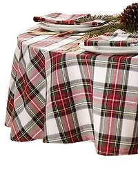 Elrene Christmas Classic Holiday Plaid Tablecloth