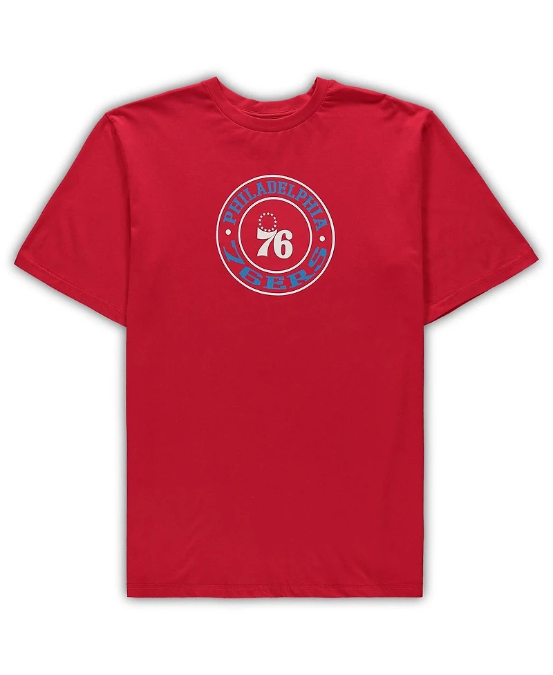Men's Concepts Sport Red, Royal Philadelphia 76ers Big and Tall T-shirt Shorts Sleep Set
