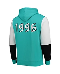 Men's Mitchell & Ness Teal Nba Hardwood Classics 1996 All-Star Game Colorblock Fusion Pullover Hoodie