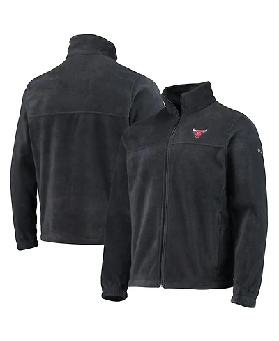 Men's Columbia Black Chicago Bulls Flanker Full-Zip Jacket