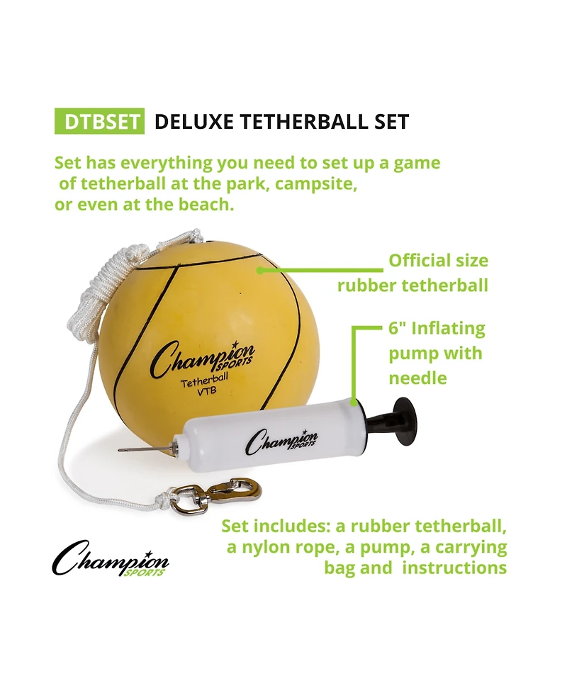 Champion Sports Deluxe Tether Ball Set. 10 Piece