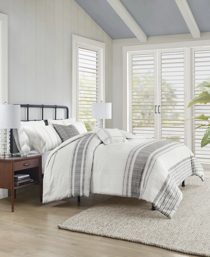Harbor House Morgan Jacquard Cotton 5-Pc. Duvet Cover Set, King