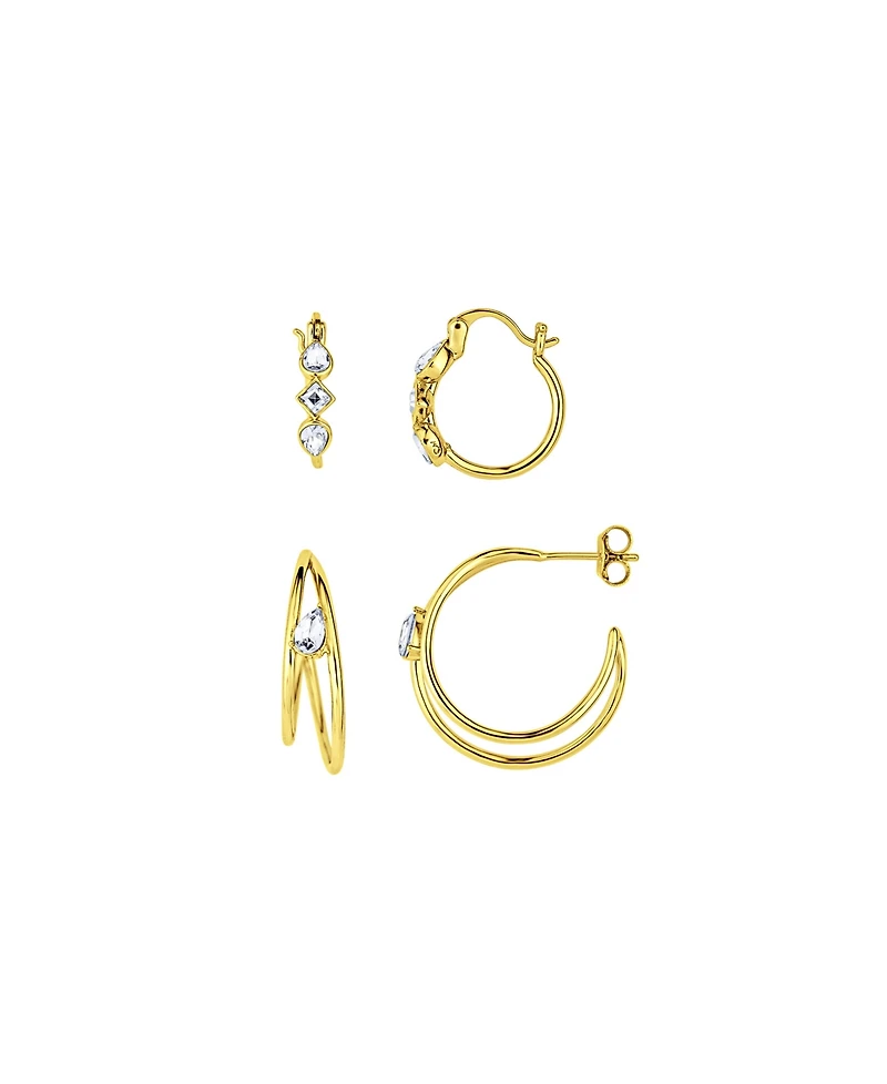 And Now This Duo Crystal Hoop, Set of 2
