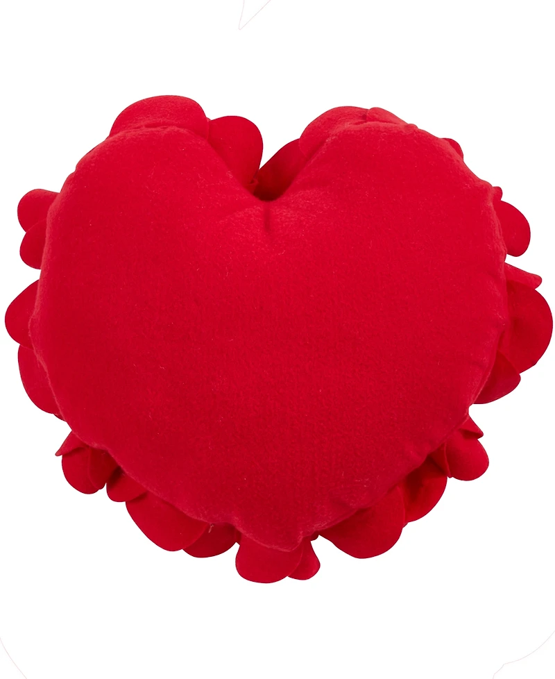 Saro Lifestyle Felt Heart Design Decorative Pillow, 13" x