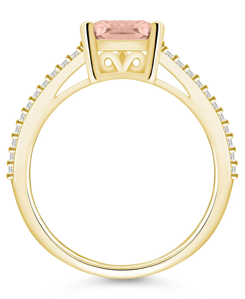 Macy's Morganite and Diamond Accent Ring 14K Yellow Gold