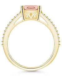 Macy's Morganite and Diamond Accent Ring 14K Yellow Gold