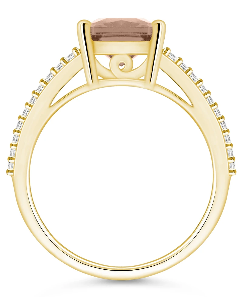 Macy's Morganite and Diamond Accent Ring 14K Yellow Gold