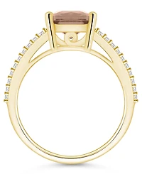 Macy's Morganite and Diamond Accent Ring 14K Yellow Gold