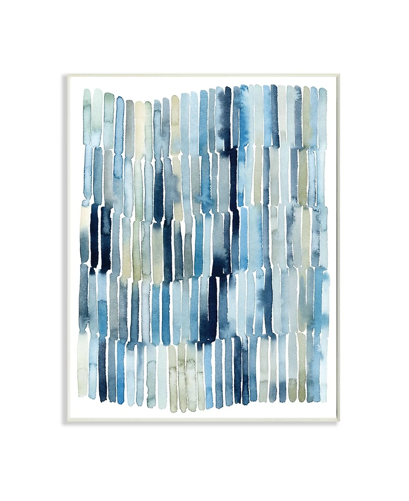 Stupell Industries Nautical Inspired Abstraction Blue Beige Blocked Lines Art, 10" x 15"