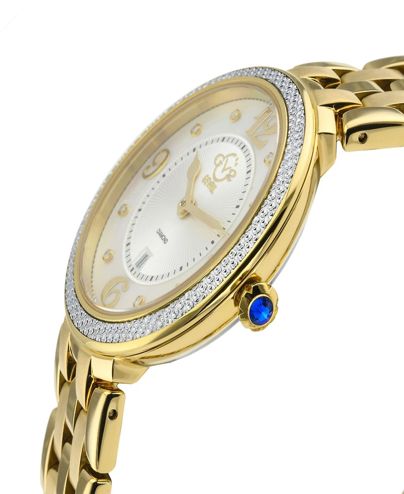 Gevril Women's Verona Swiss Quartz Gold-Tone Stainless Steel Bracelet Watch 37mm