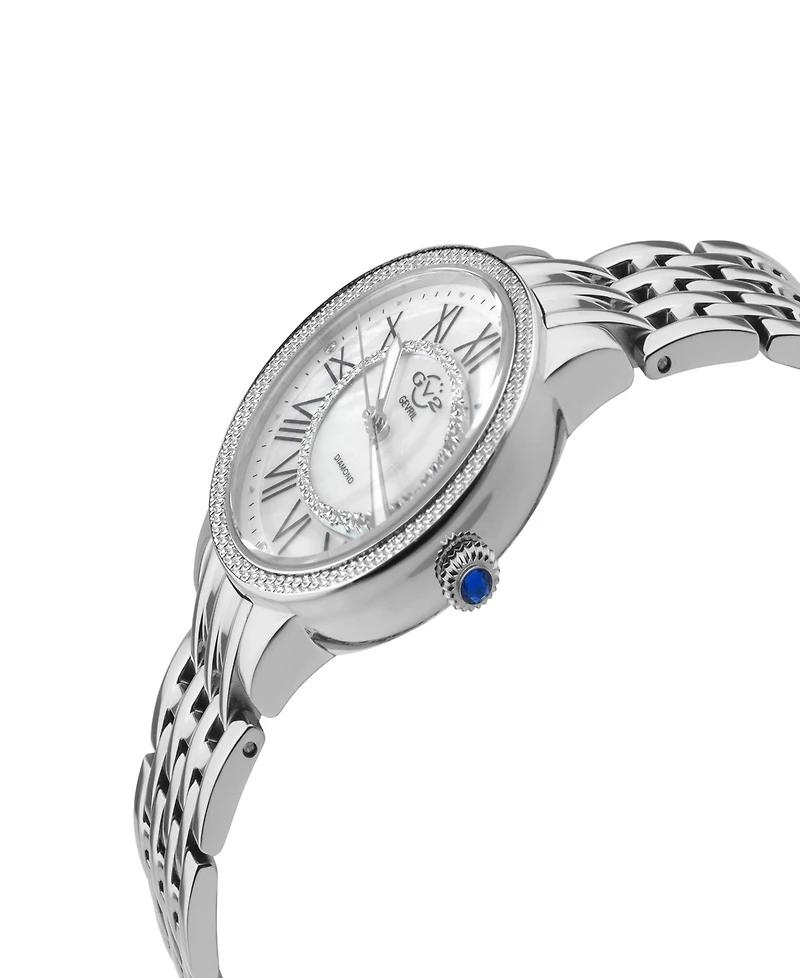 Gevril Women's Astor Ii Swiss Quartz Silver-Tone Stainless Steel Bracelet Watch 38mm